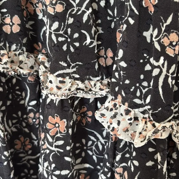 Ulla Johnson Essie dress in Noir size 2 Black and White Floral Blouse - Picture 8 of 10